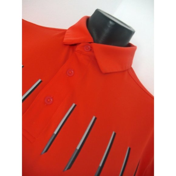 MENS UNDER ARMOUR HEAT GEAR LOOSE POLO SHIRT SIZE XLARGE ORANGE - Picture 3 of 9